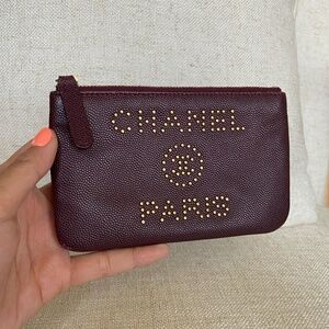 Chanel Maroon Caviar O Case
